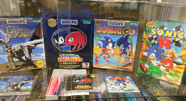 Boxes of various Sonic games released on PC, Sonic 3&K, Sonic CD and Sonic R